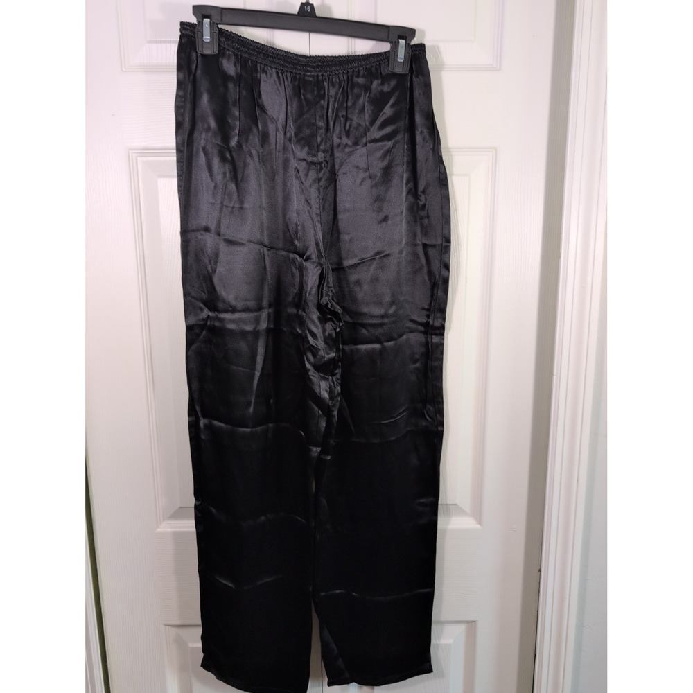 Citron Santa Monica Womens M Black Ankle Wide Leg Pants